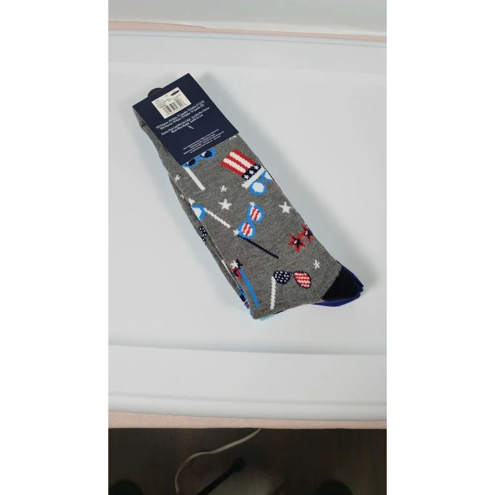 Croft & Barrow AMERICANA 3-PACK 993 CLR ASST Men's Socks Patterned Novelty